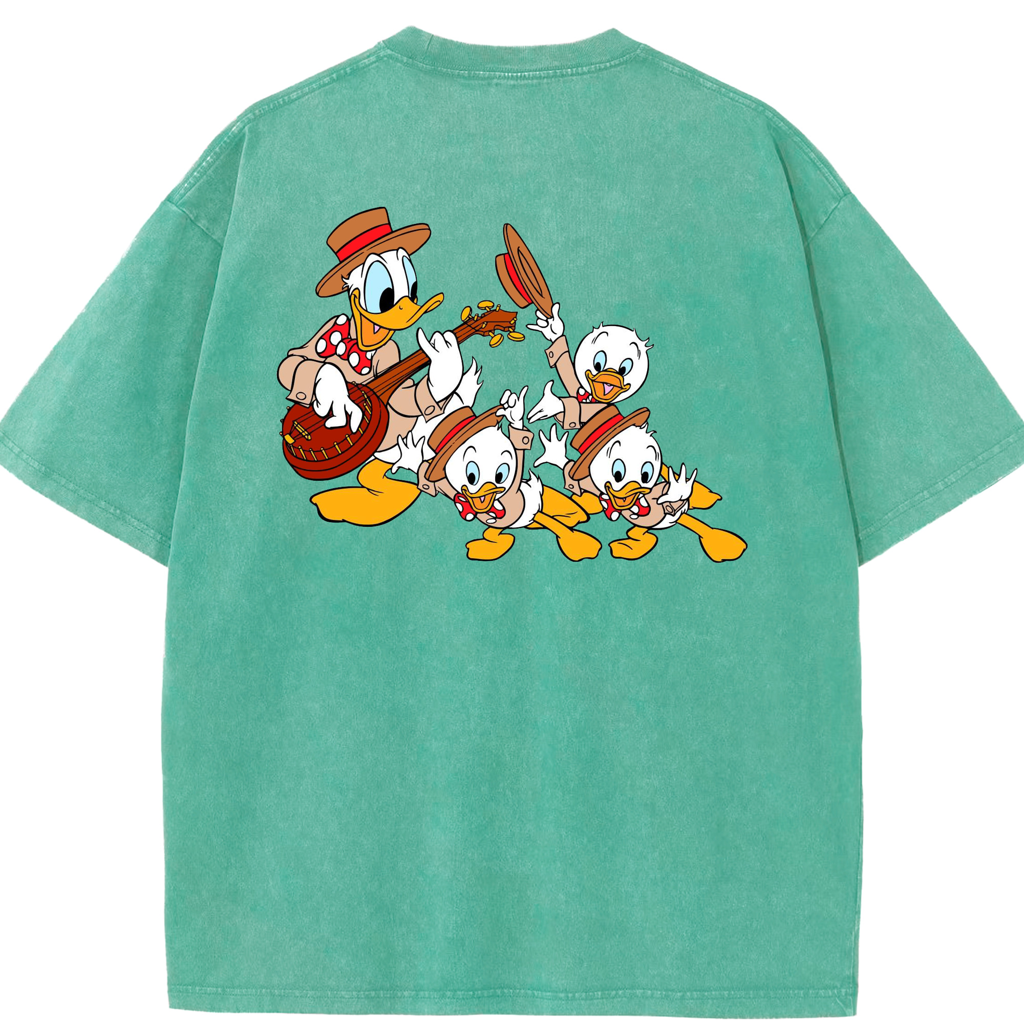 （画像用） ミッキーマウス Mickey Mouse 綿100% ヴィンテージ風 半袖Tシャツ（背面プリント）